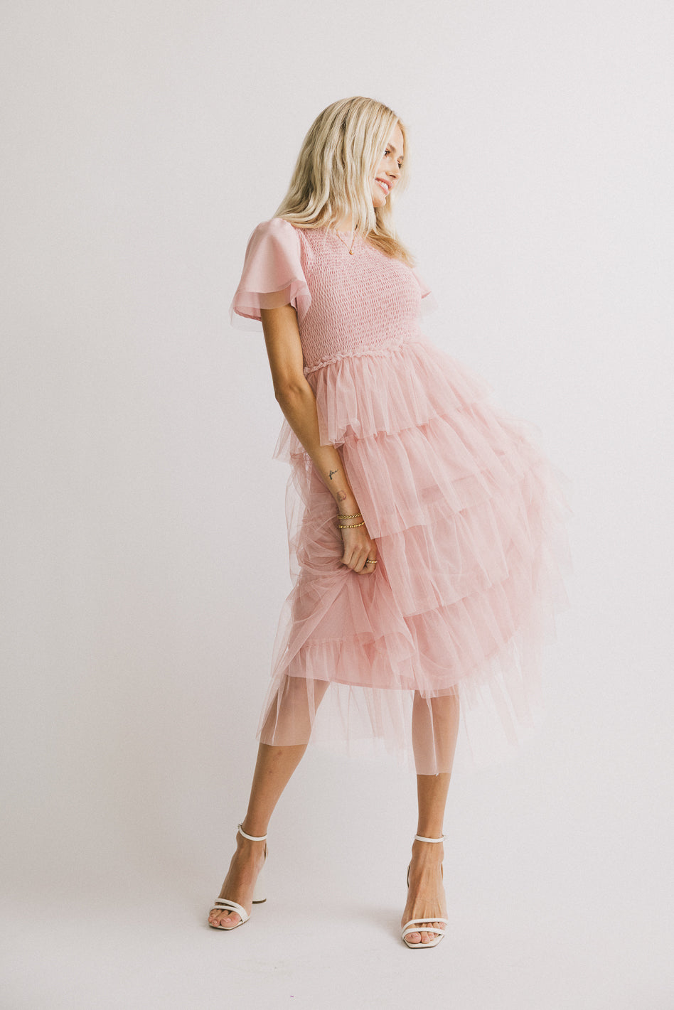 Marcella Ruffle Midi Dress - FINAL SALE