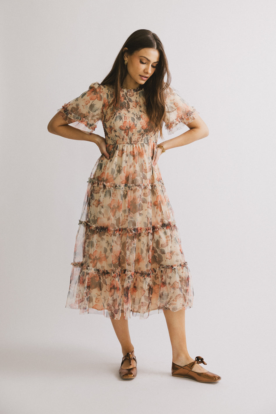 Janette Floral Midi Dress - FINAL SALE
