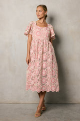 Mica Embroidered Midi Dress - FINAL SALE