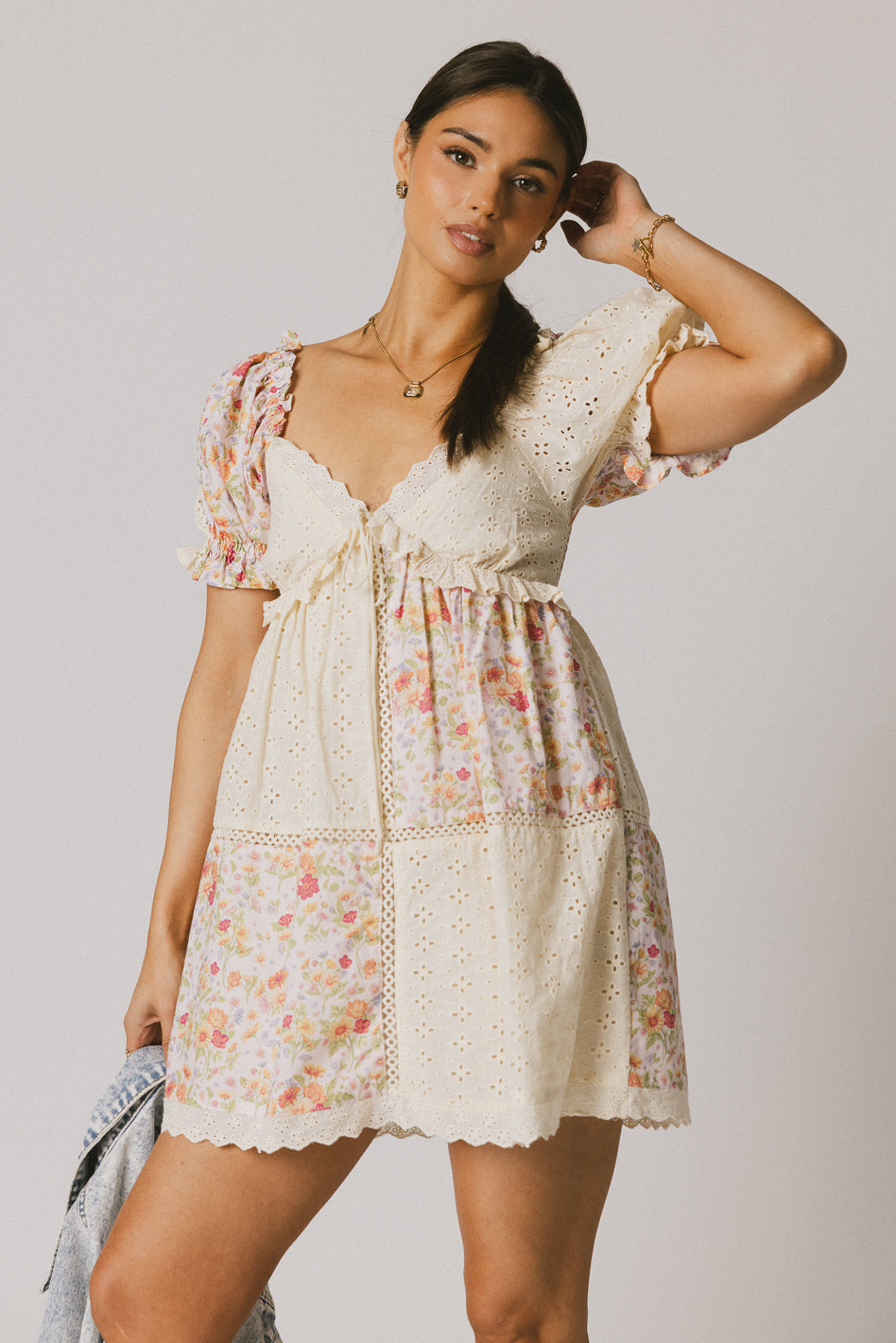 Devin Contrast Mini Dress