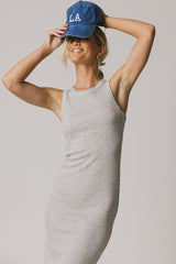 Daphne Midi Dress in Heather Grey - FINAL SALE