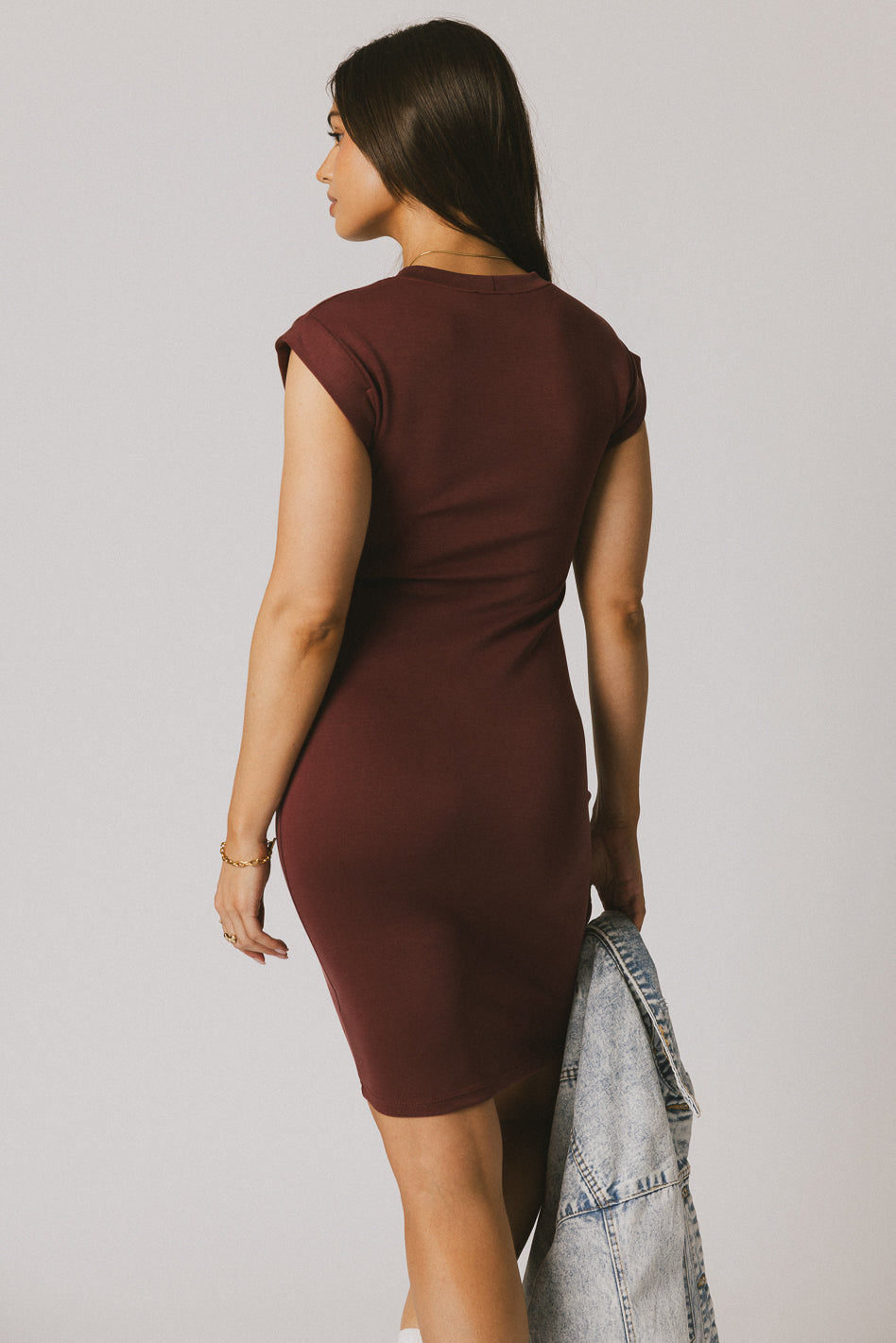 Lauren Tee Shirt Mini Dress in Berry - FINAL SALE