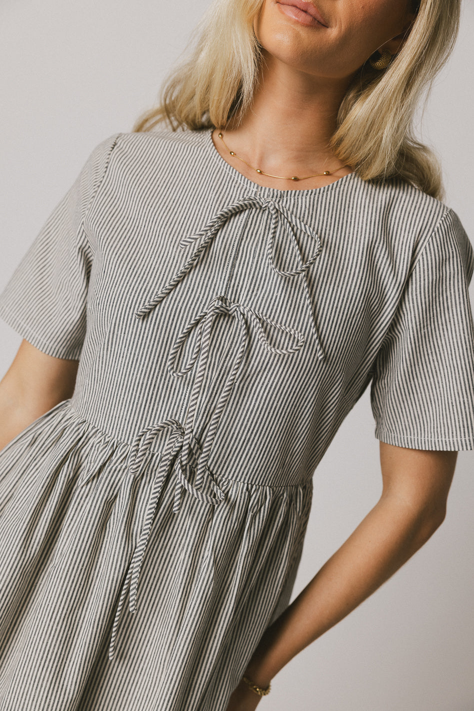 Narla Striped Maxi Dress in Navy - FINAL SALE