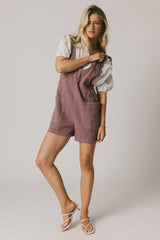 Scottie Denim Overalls in Mauve - FINAL SALE