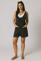 Scottie Denim Overalls in Black - FINAL SALE