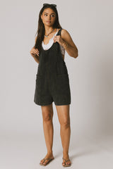 Scottie Denim Overalls in Black - FINAL SALE