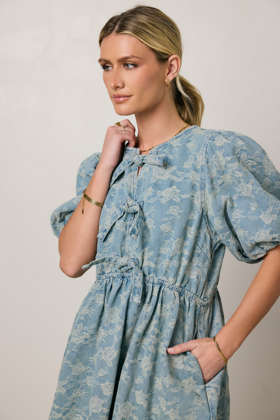 Pony Denim Mini Dress