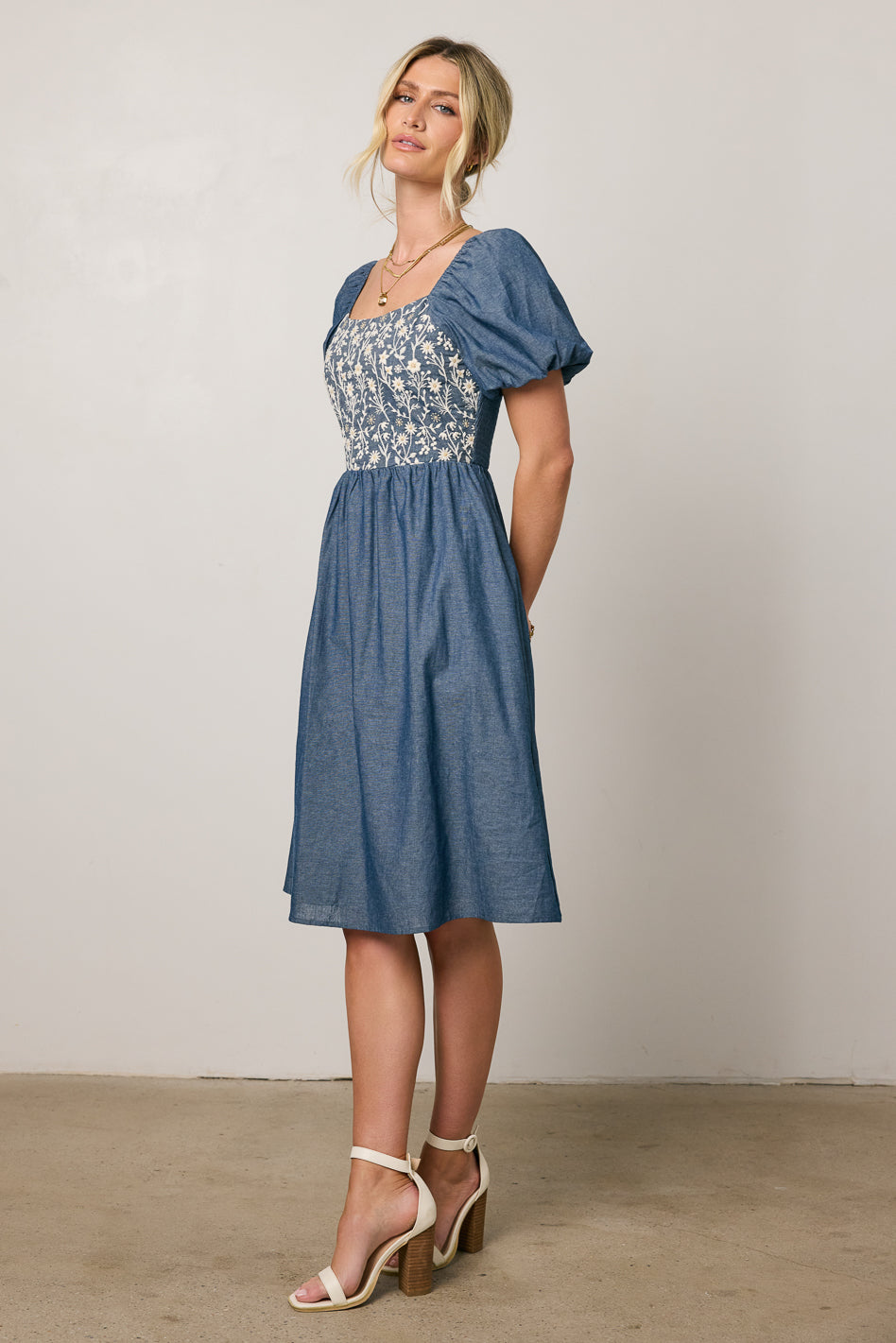 Tesalina Denim Midi Dress - FINAL SALE