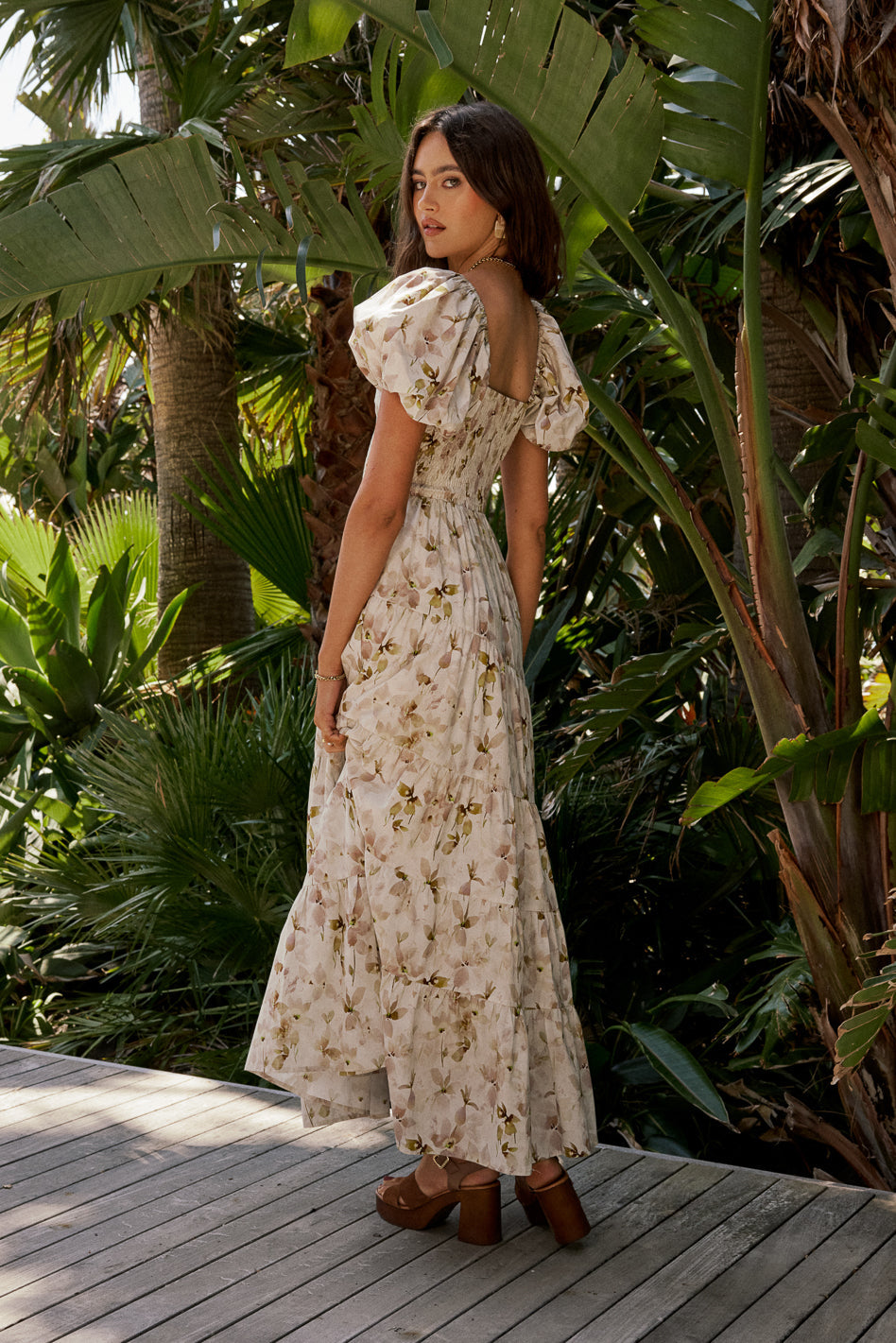 Robbie Floral Midi Dress in Mauve - FINAL SALE