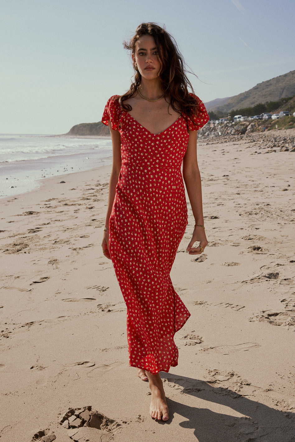 Grayson Floral Maxi Dress in Red - FINAL SALE