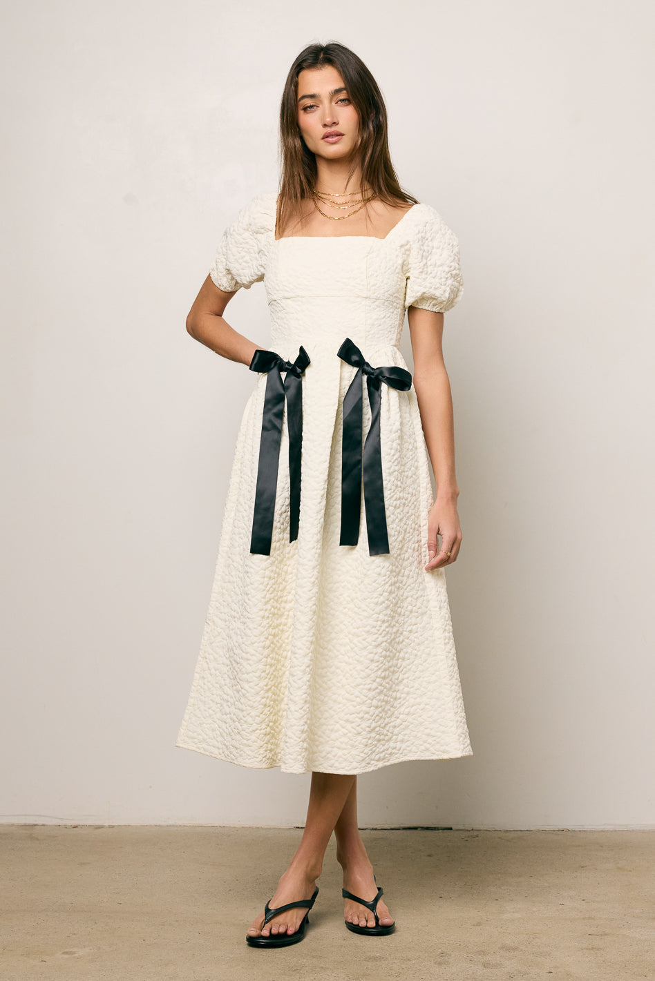 Nova Textured Midi Dress