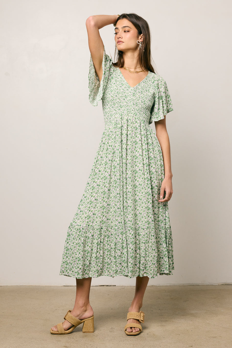 Lily Smocked Midi Dress - FINAL SALE