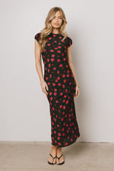 Ellianna Floral Maxi Dress in Black