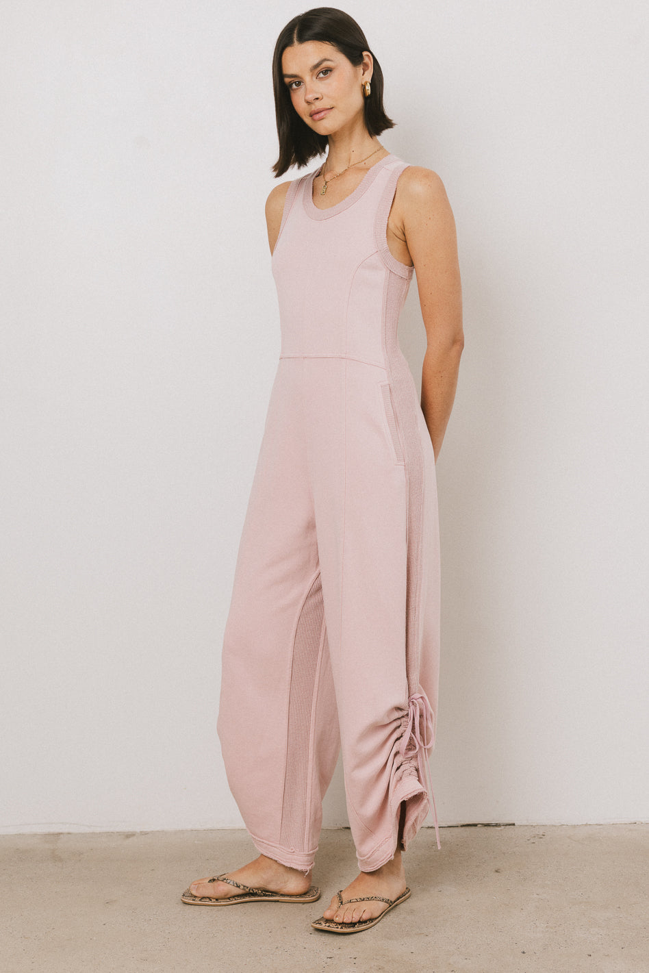 Tristan Knit Jumpsuit in Pink - FINAL SALE