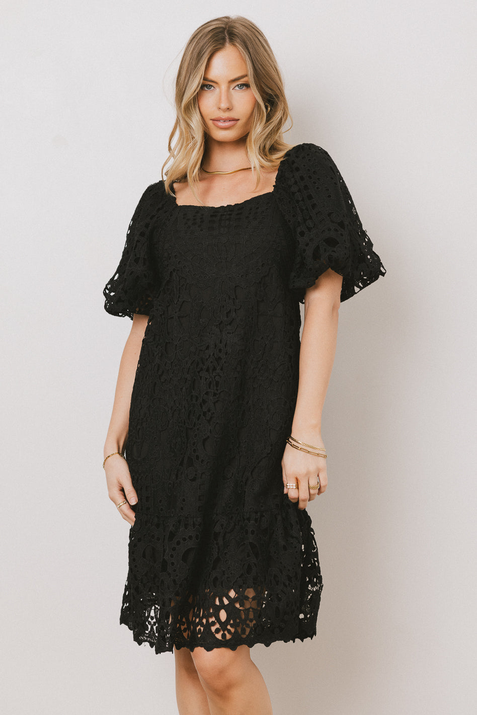 Antoine Eyelet Lace Dress
