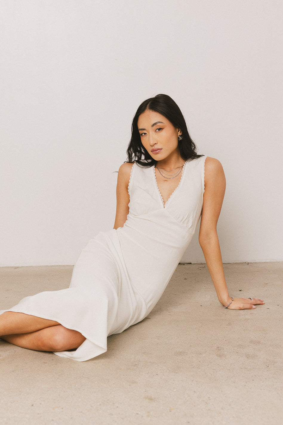 Angela Maxi Dress in Cream