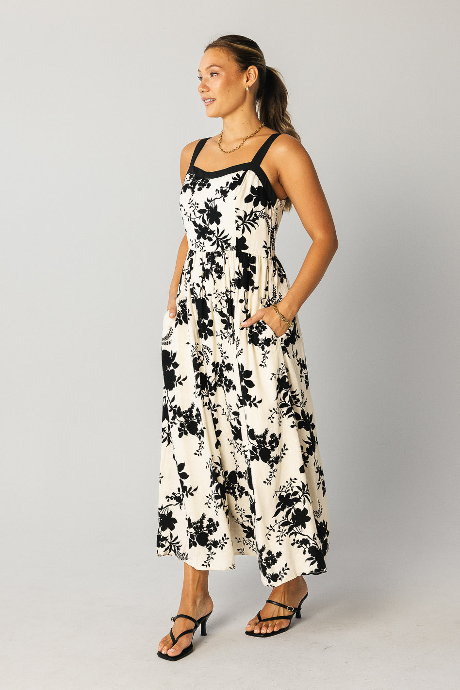 Zora Floral Midi Dress