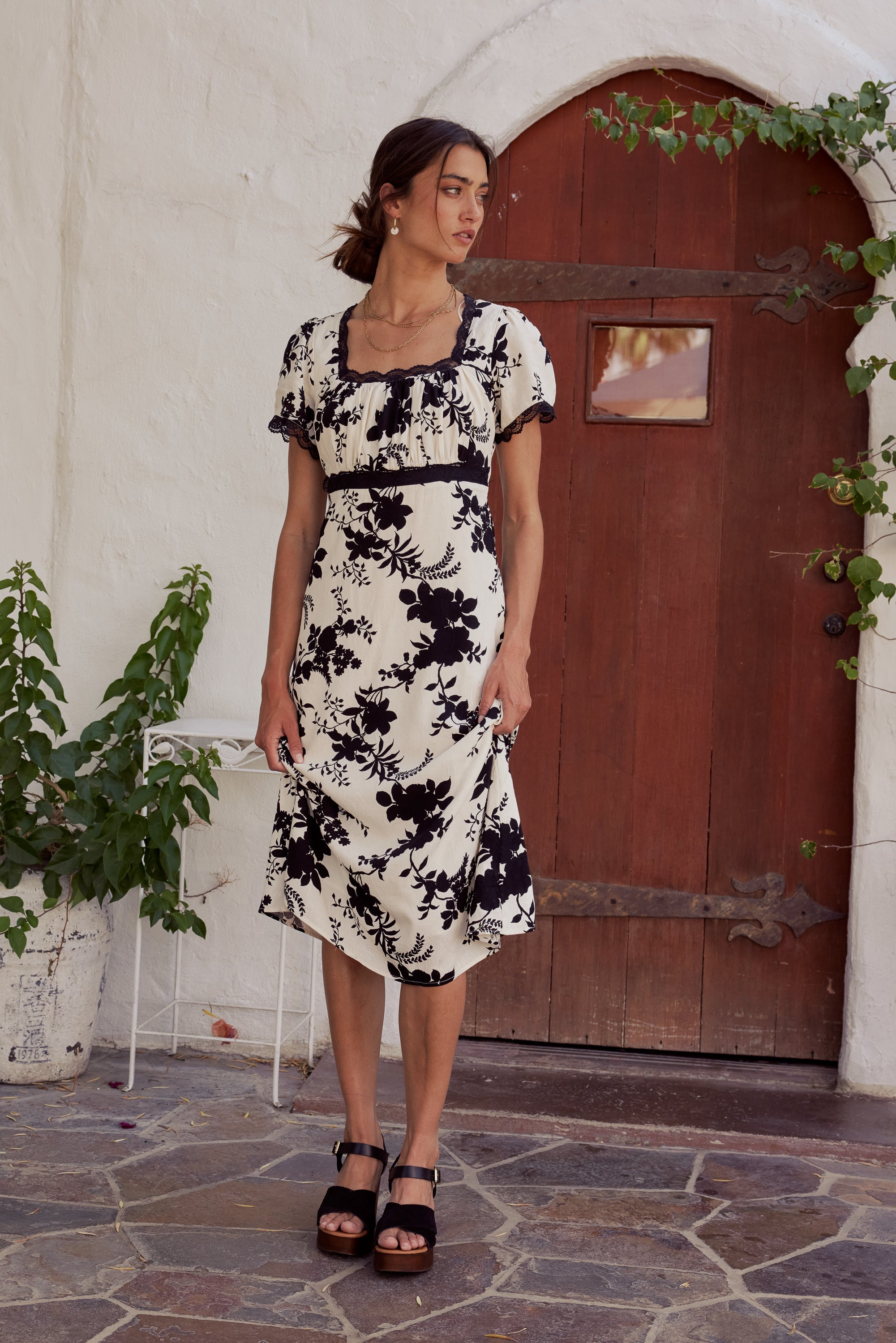 Arian Floral Midi Dress