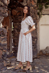 Effie Embroidered Midi Dress