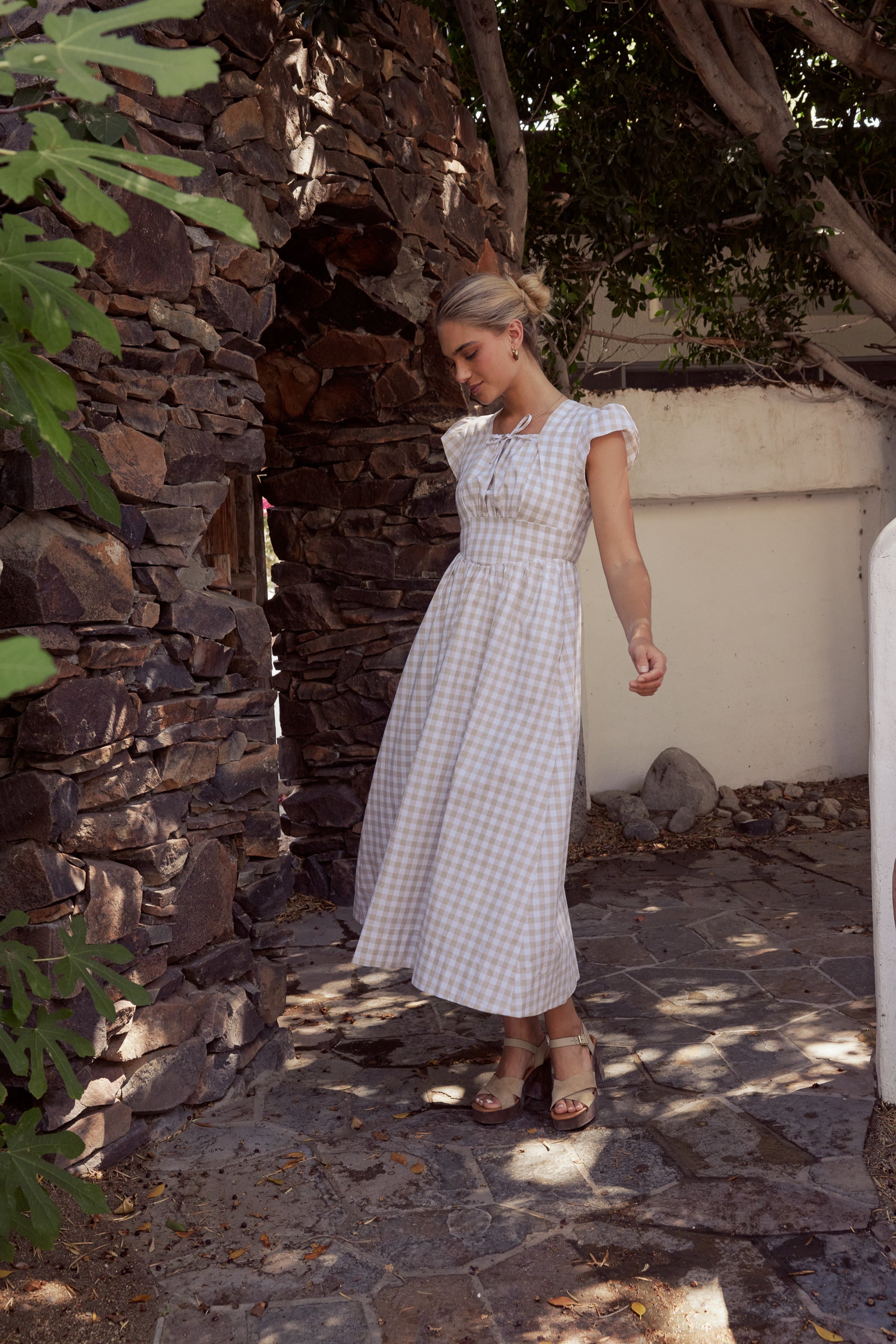 Amani Plaid Maxi Dress