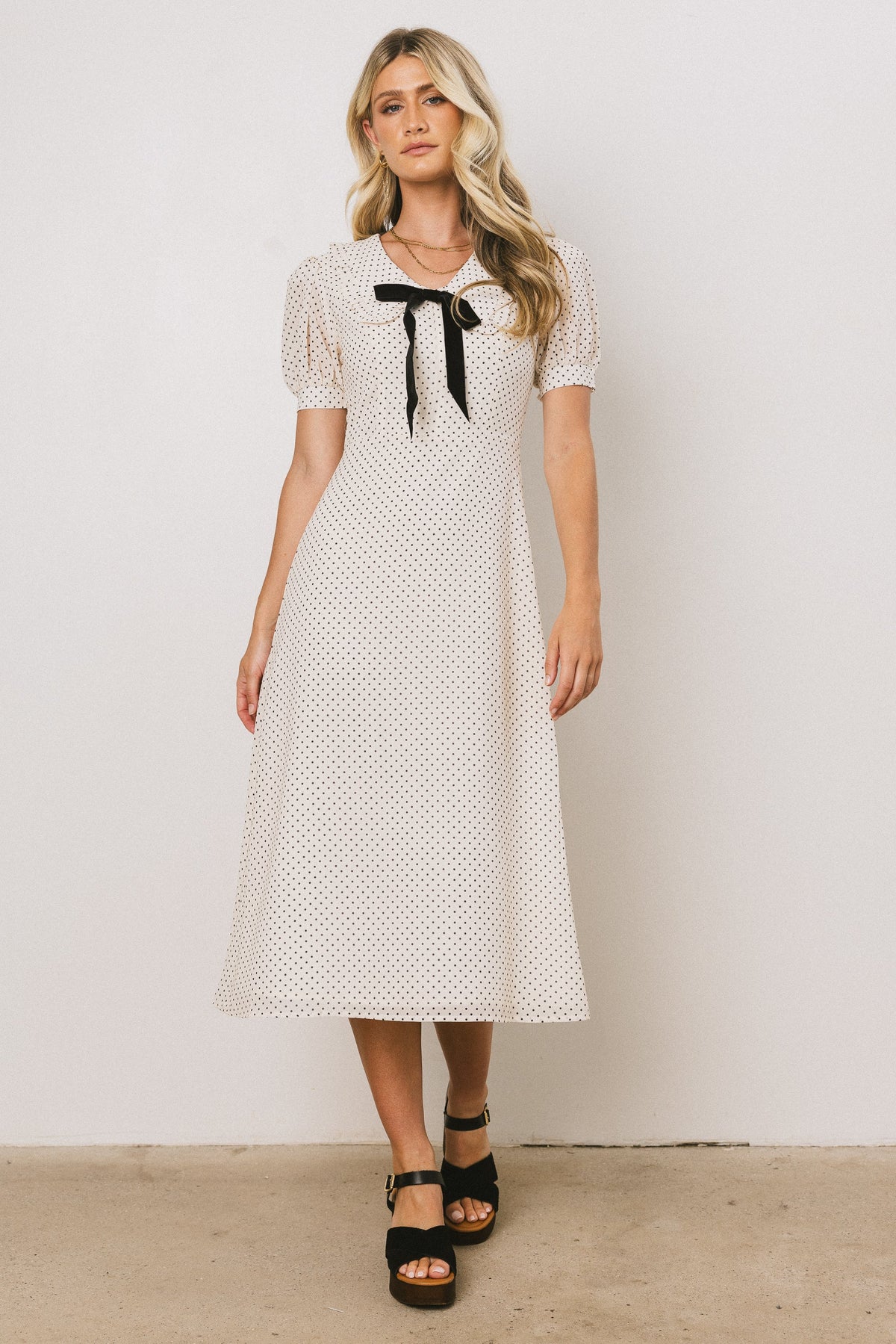 Chloe Polka Dot Midi Dress