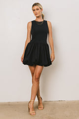 Nila Bubble Mini Dress in Navy