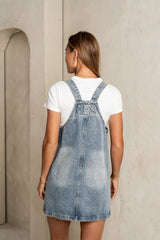 Koa Denim Mini Dress in Light Wash