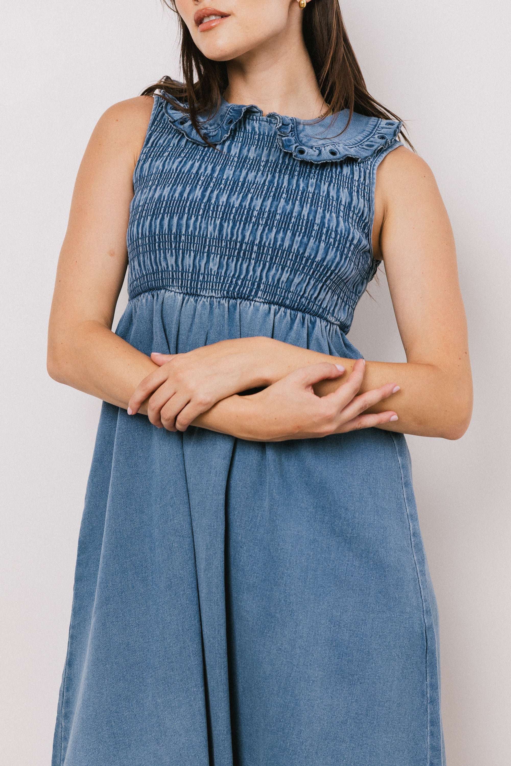 Fallon Denim Midi Dress