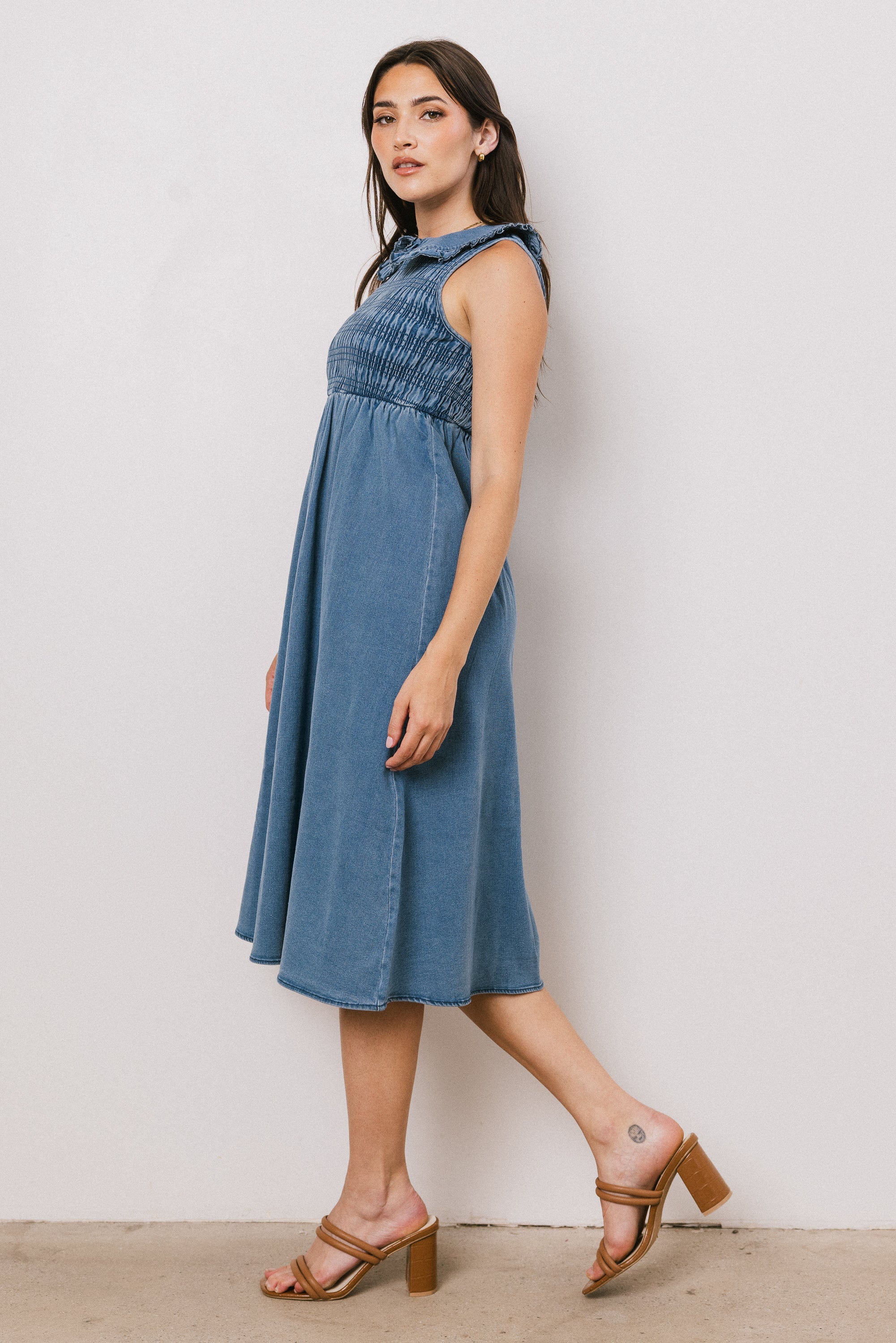 Fallon Denim Midi Dress