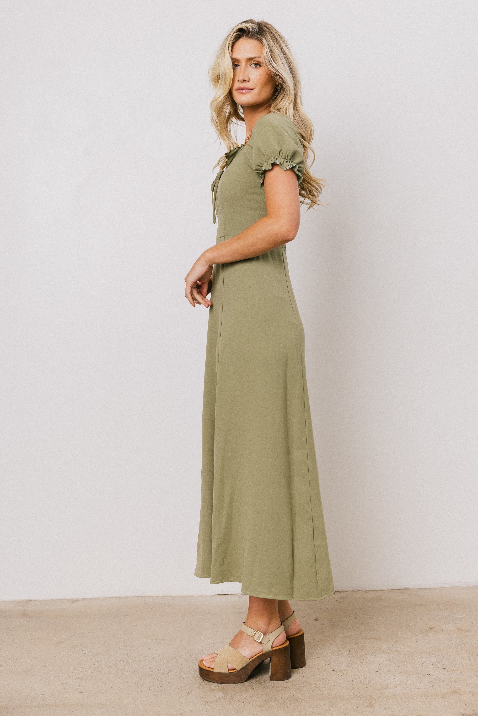 Maddox Midi Dress in Sage