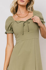 Maddox Midi Dress in Sage