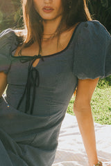 Elle Gingham Midi Dress