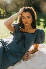 Elle Gingham Midi Dress