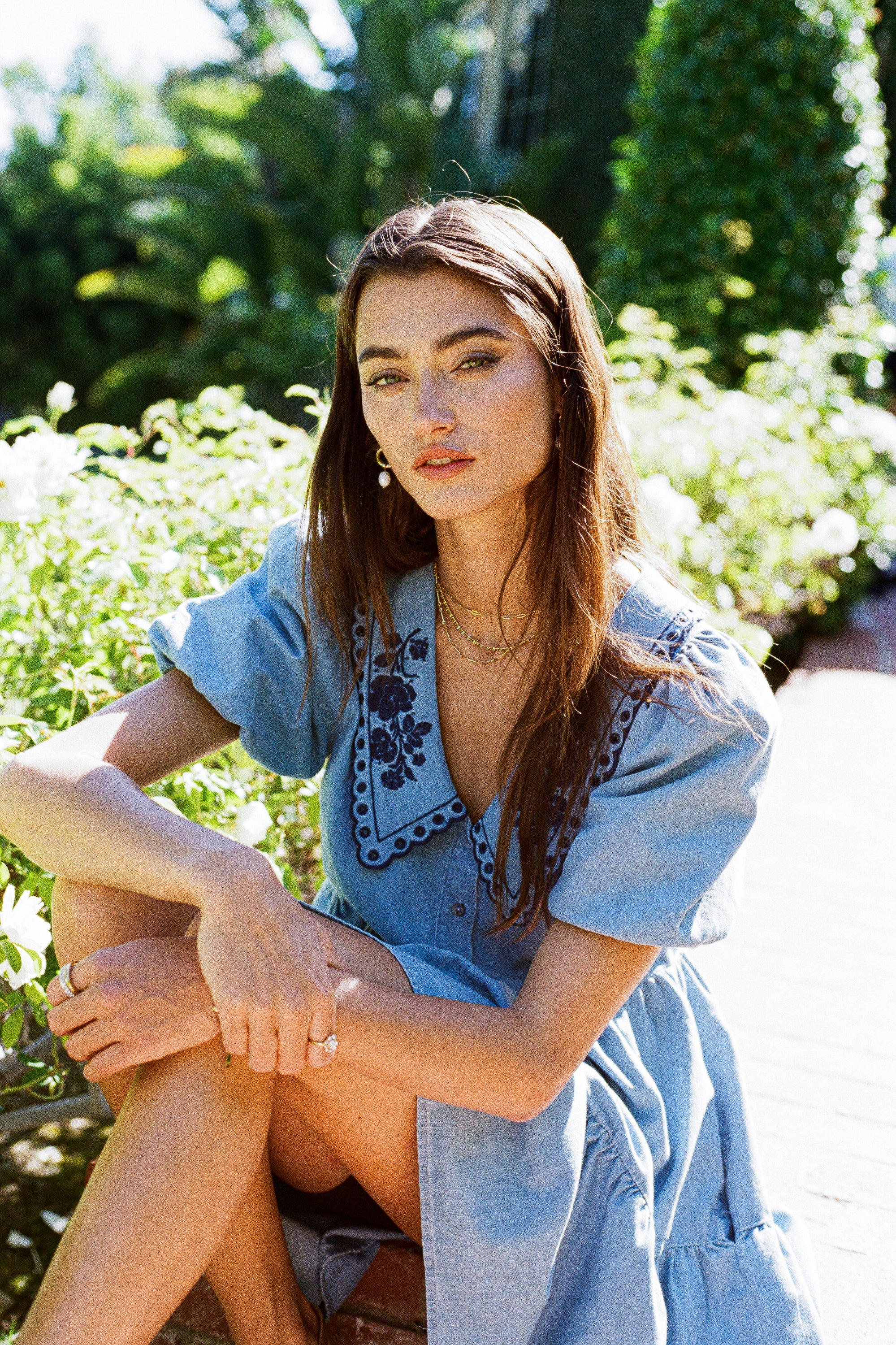 River Embroidered Mini Dress