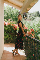 Ellianna Floral Maxi Dress in Black