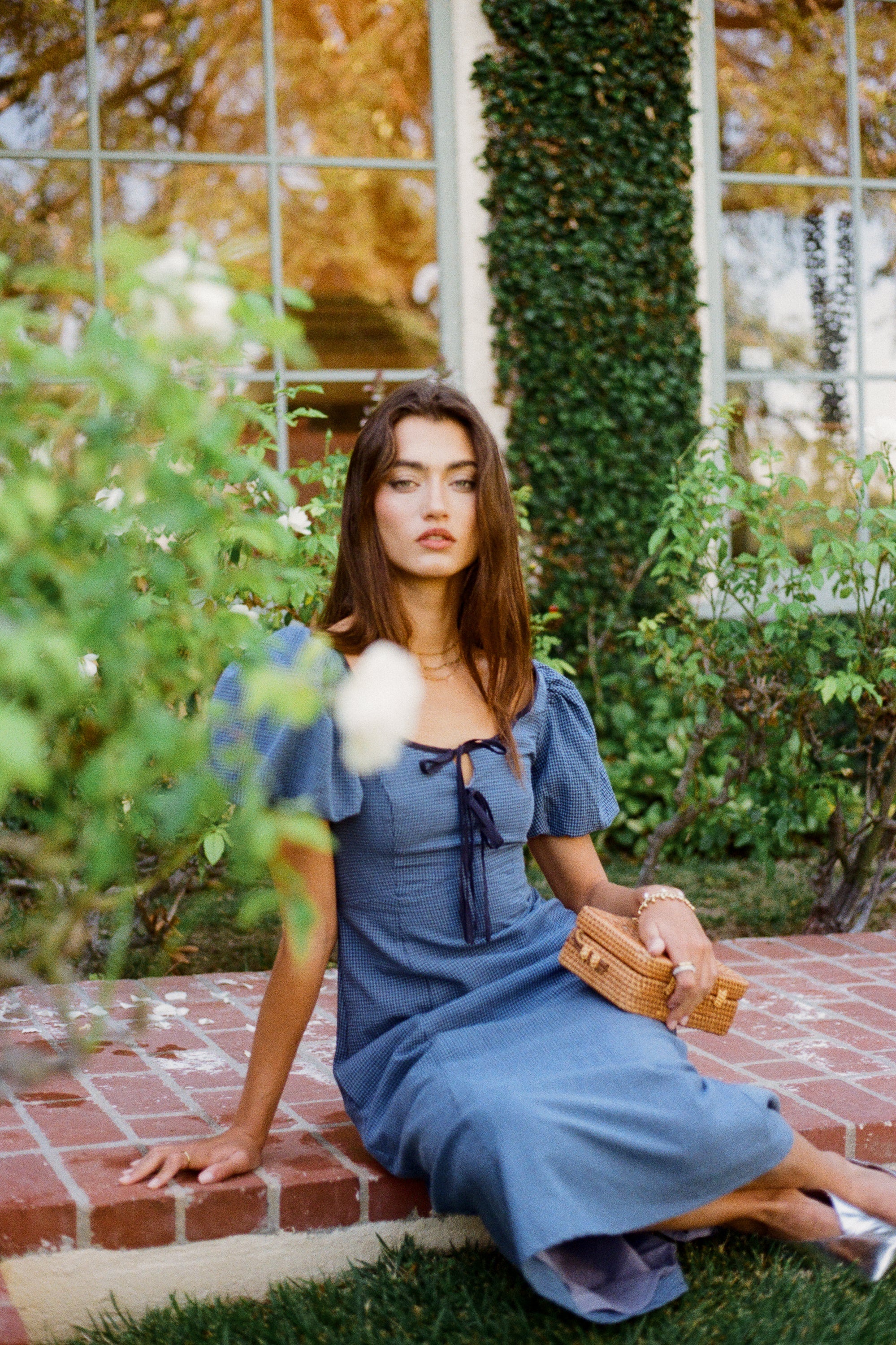 Elle Gingham Midi Dress