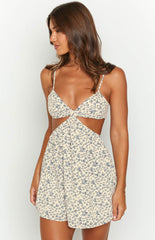 Amorgos Floral Print Mini Dress