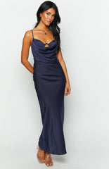 Autumn Navy Formal Maxi Dress