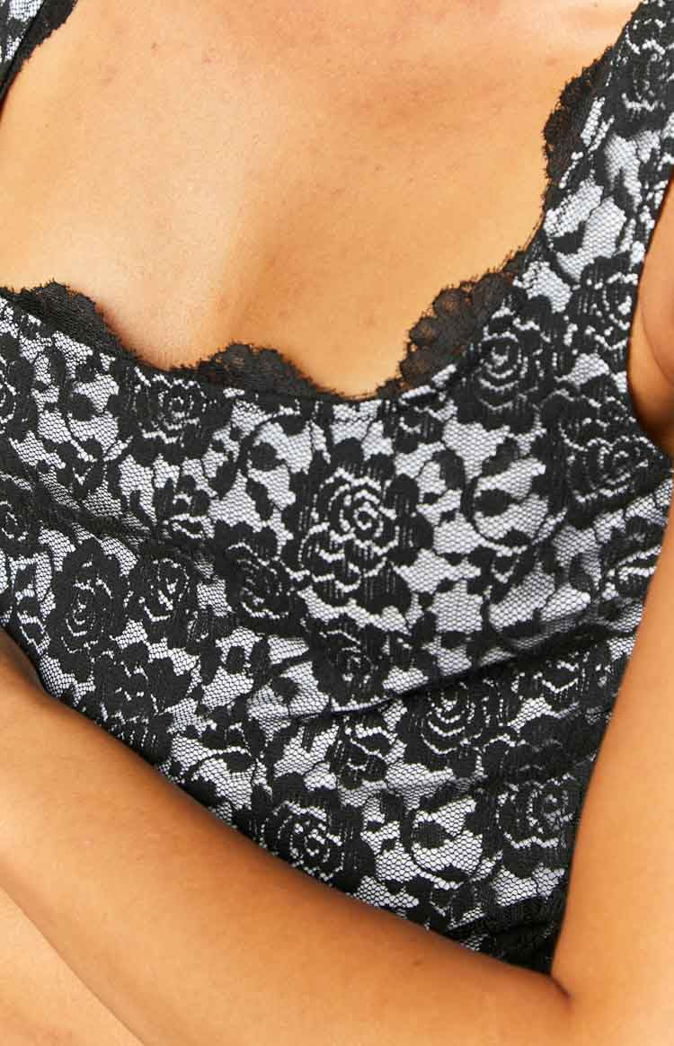 Berlin Black Lace Mini Dress