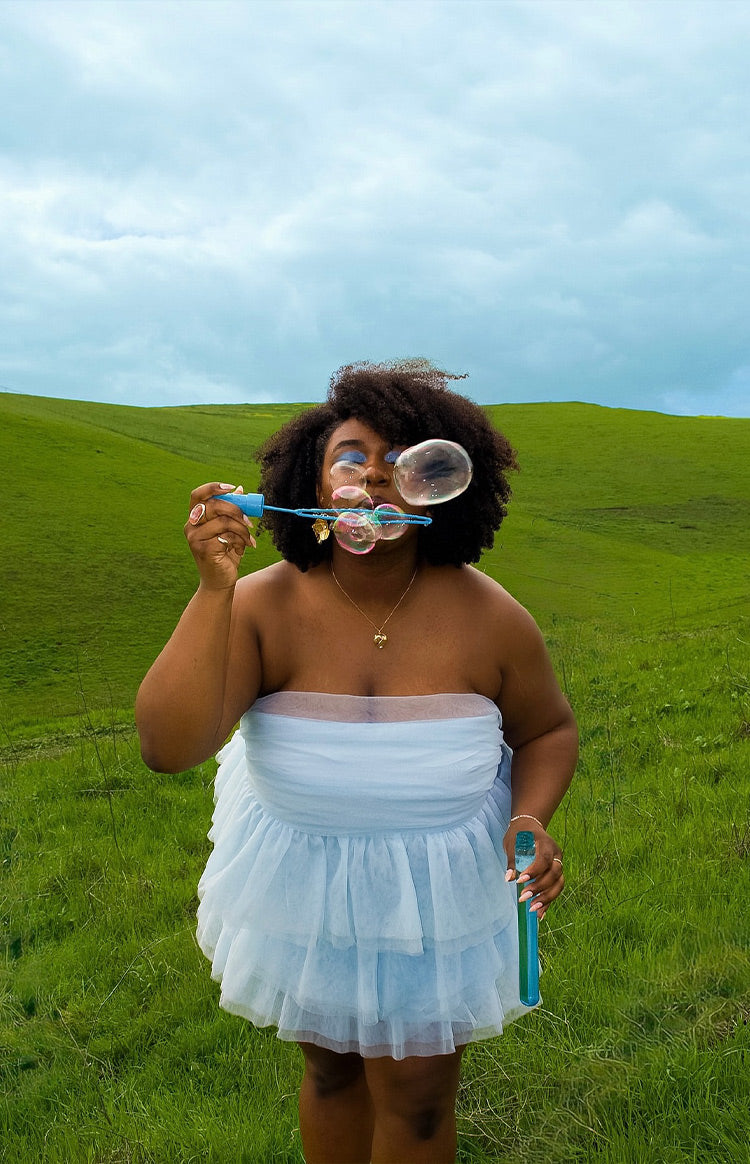 Birthday Girl Blue Mini Party Dress