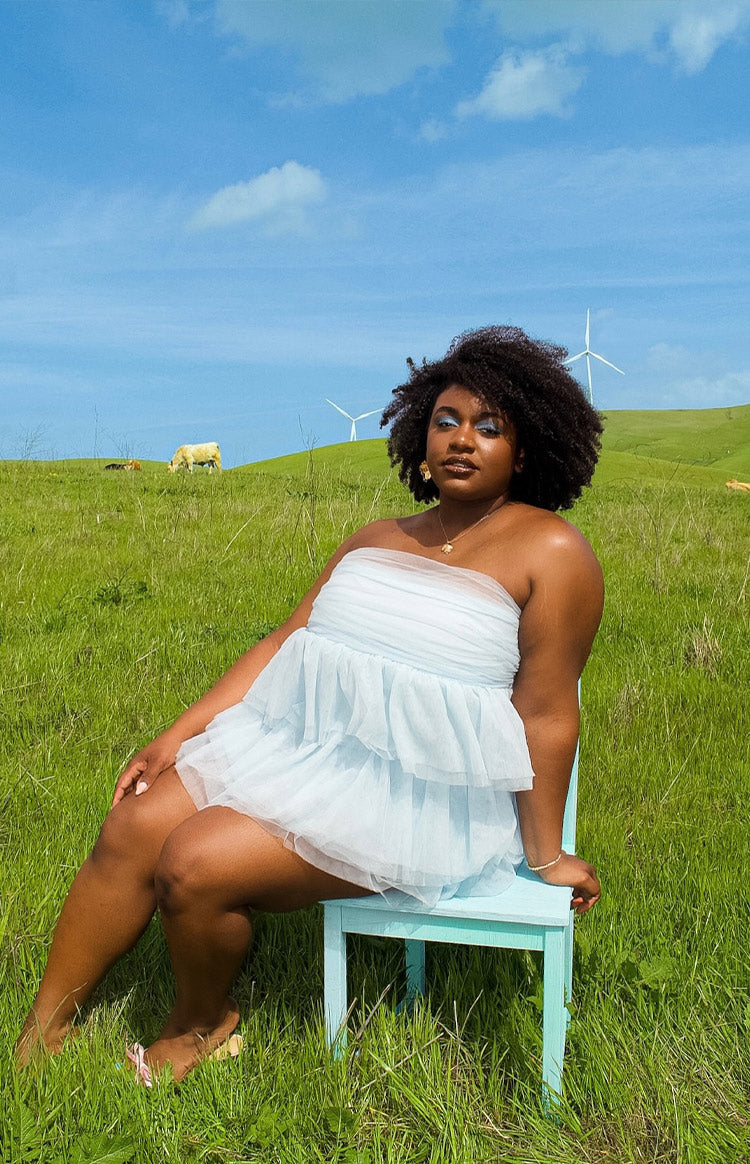 Birthday Girl Blue Mini Party Dress