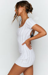 Cable Mini Dress White