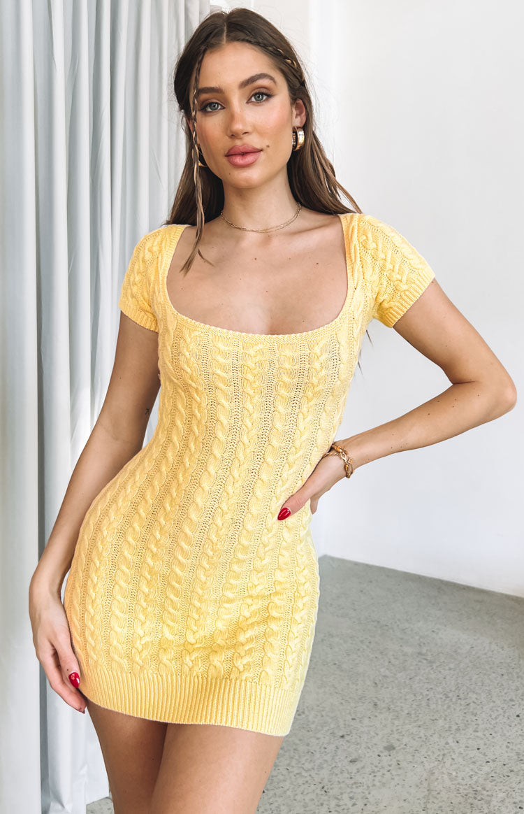 Cable Yellow Mini Dress
