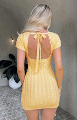 Cable Yellow Mini Dress