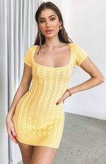 Cable Yellow Mini Dress