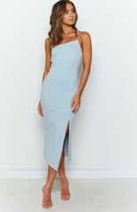 Cecilia Bodycon Midi Dress Blue