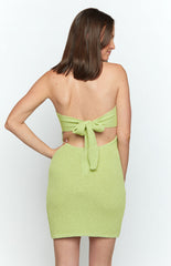 Ciela Lime Knit Mini Dress