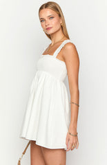 Dekoda White Cap Sleeve Mini Dress