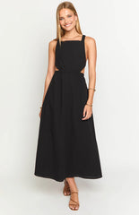 Kensie Black Backless Midi Dress