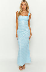 Ella Blue Sequin Maxi Dress